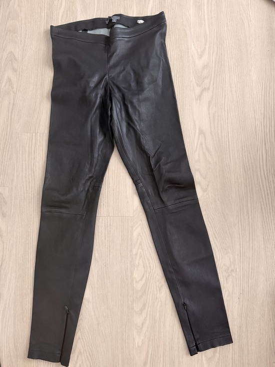 Vince Pants - Vince Black Faux Leather Mid-Rise Leggings